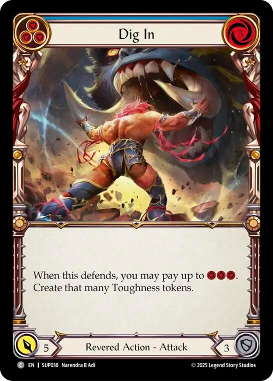 Image for Dig In (Blue) (SUP038) (Super Slam) - Flesh and Blood TCG