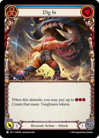 Image for Dig In (Blue) (SUP038) (Super Slam) - Flesh and Blood TCG