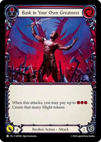 Image for Bask in Your Own Greatness (Red) (SUP098) (Super Slam) - Flesh and Blood TCG