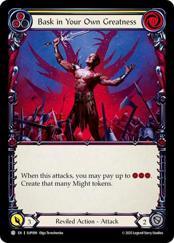 Image for Bask in Your Own Greatness (Yellow) (SUP099) (Super Slam) - Flesh and Blood TCG