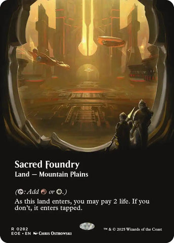 Image for Sacred Foundry (Borderless) (282) [Edge of Eternities] - Magic: The Gathering