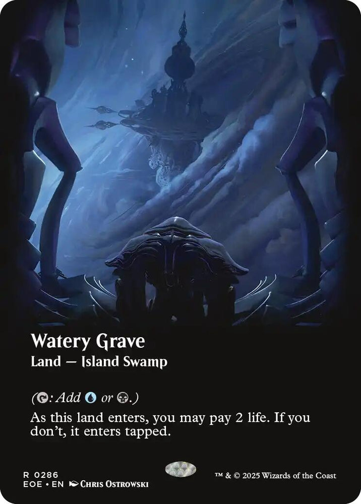 Image for Watery Grave (Borderless) (286) [Edge of Eternities] - Magic: The Gathering