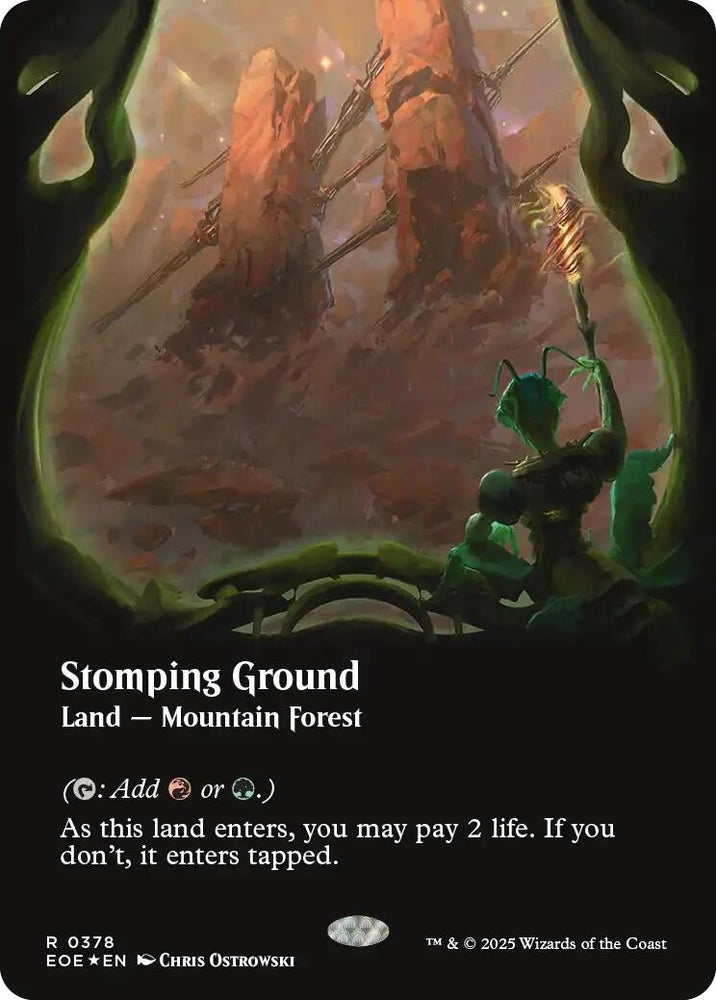 Image for Stomping Ground (Borderless) (Galaxy Foil) (378) [Edge of Eternities] - Magic: The Gathering