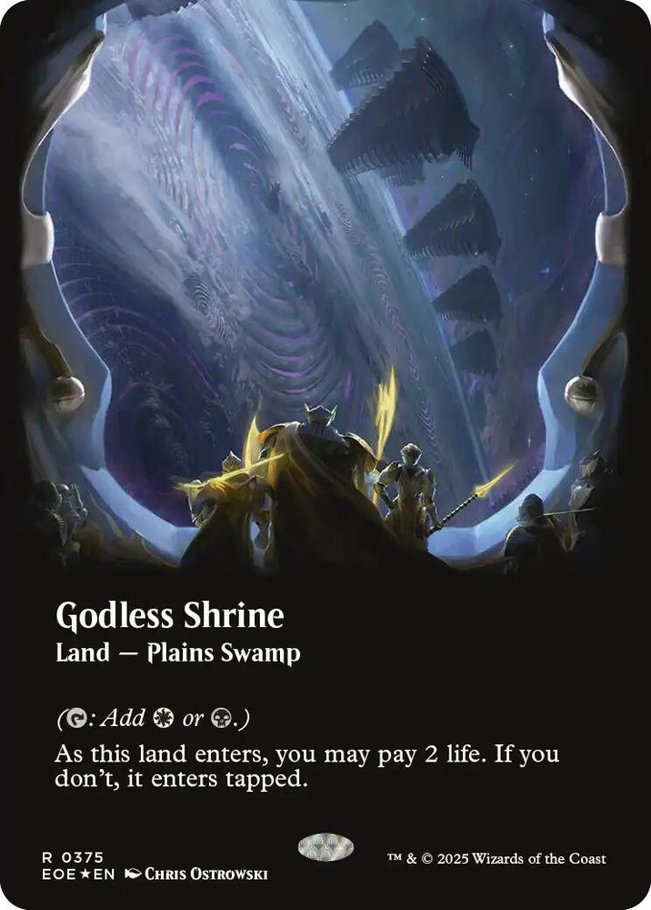 Image for Godless Shrine (Borderless) (Galaxy Foil) (375) [Edge of Eternities] - Magic: The Gathering