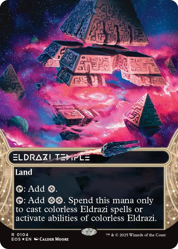 Image for Eldrazi Temple (0104) (Borderless) (Galaxy Foil) (104) [Edge of Eternities: Stellar Sights] - Magic: The Gathering