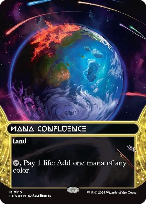Image for Mana Confluence (0115) (Borderless) (Galaxy Foil) (115) [Edge of Eternities: Stellar Sights] - Magic: The Gathering