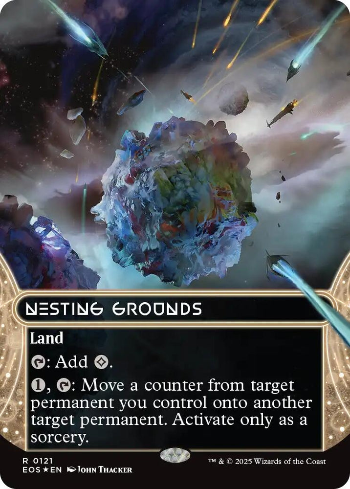 Image for Nesting Grounds (0121) (Borderless) (Galaxy Foil) (121) [Edge of Eternities: Stellar Sights] - Magic: The Gathering