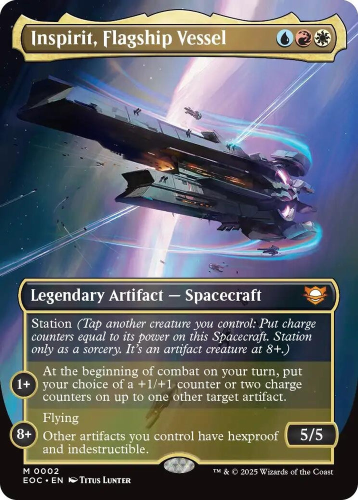 Image for Inspirit, Flagship Vessel (Borderless) (2) [Commander: Edge of Eternities] - Magic: The Gathering