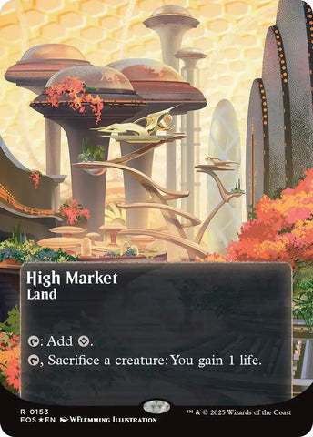 Image for High Market (0153) (Borderless) (Galaxy Foil) (153) [Edge of Eternities: Stellar Sights] - Magic: The Gathering