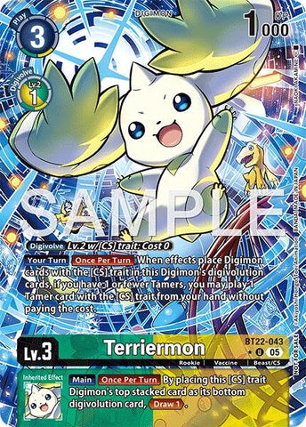 Terriermon (Box Topper) (BT22-043 U) (Cyber Eden)