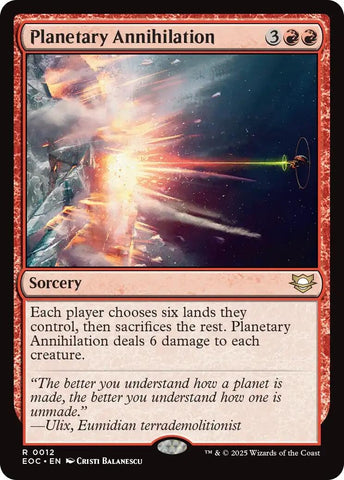 Image for Planetary Annihilation (12) [Commander: Edge of Eternities] - Magic: The Gathering