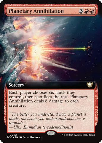 Image for Planetary Annihilation (Extended Art) (32) [Commander: Edge of Eternities] - Magic: The Gathering