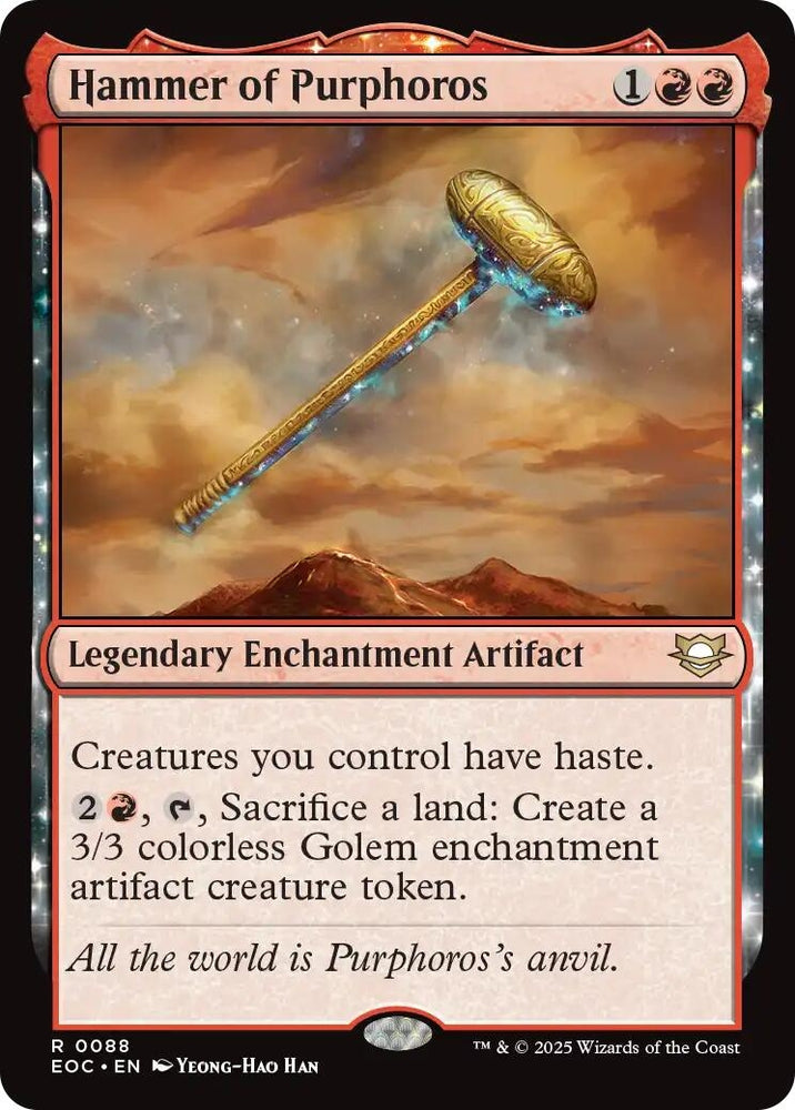 Image for Hammer of Purphoros (88) [Commander: Edge of Eternities] - Magic: The Gathering