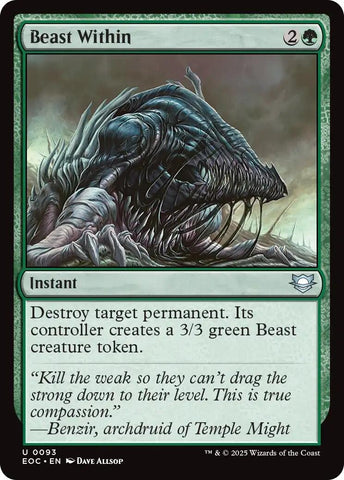 Image for Beast Within (93) [Commander: Edge of Eternities] - Magic: The Gathering