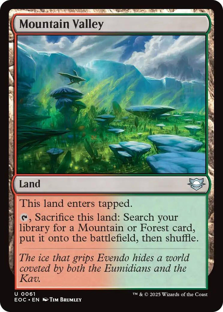 Image for Mountain Valley (61) [Commander: Edge of Eternities] - Magic: The Gathering