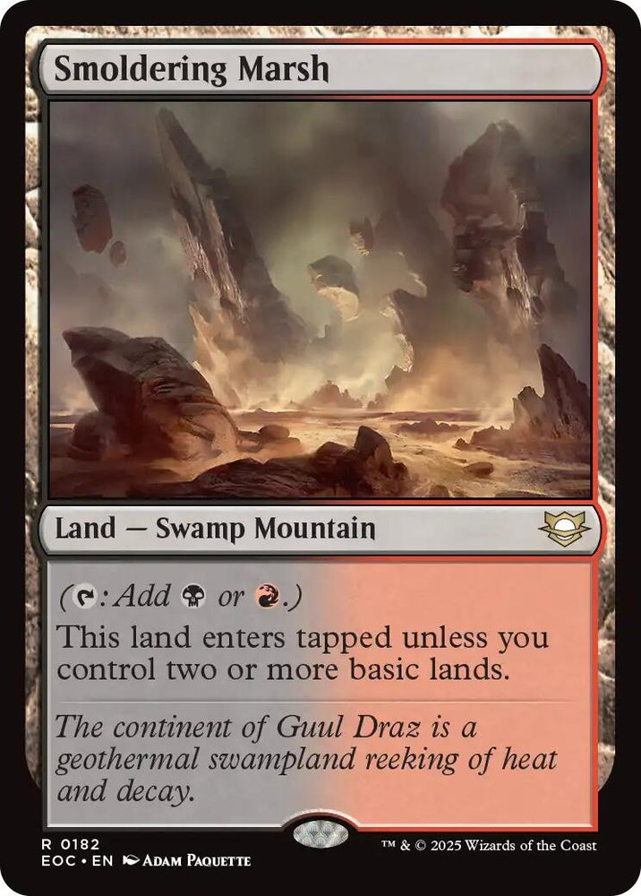 Image for Smoldering Marsh (182) [Commander: Edge of Eternities] - Magic: The Gathering