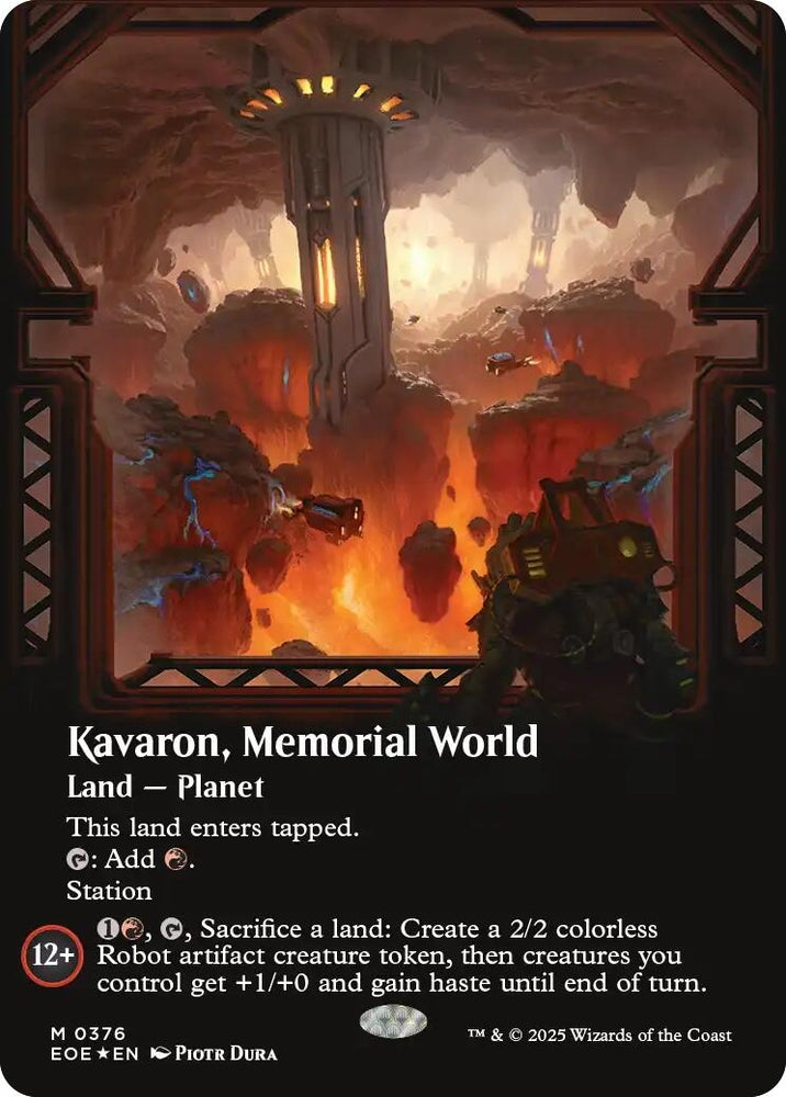 Image for Kavaron, Memorial World (Borderless) (Galaxy Foil) (376) [Edge of Eternities] - Magic: The Gathering