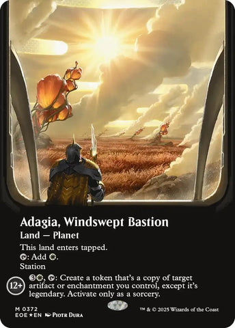 Image for Adagia, Windswept Bastion (Borderless) (Galaxy Foil) (372) [Edge of Eternities] - Magic: The Gathering