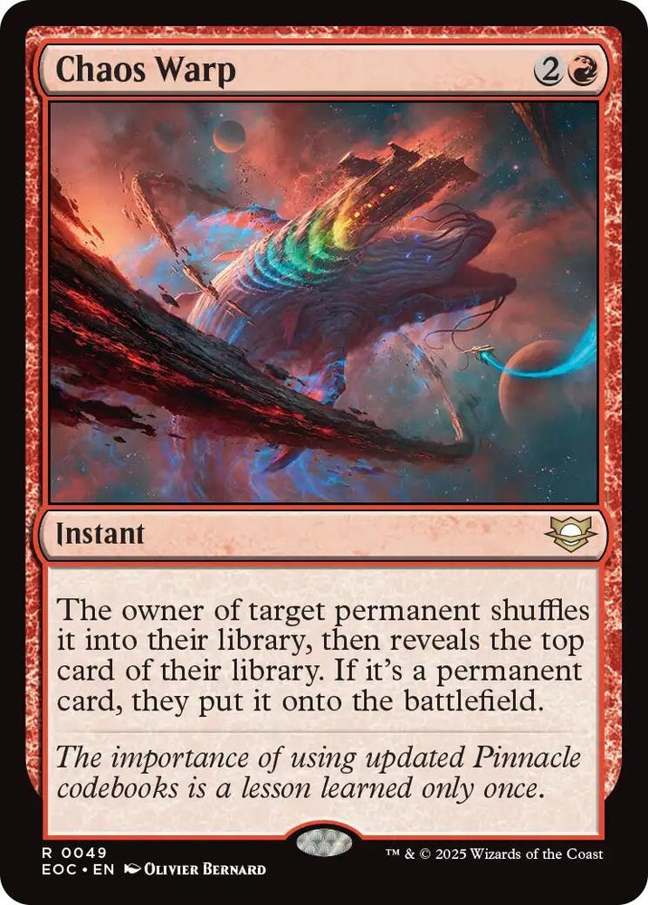 Image for Chaos Warp (49) [Commander: Edge of Eternities] - Magic: The Gathering