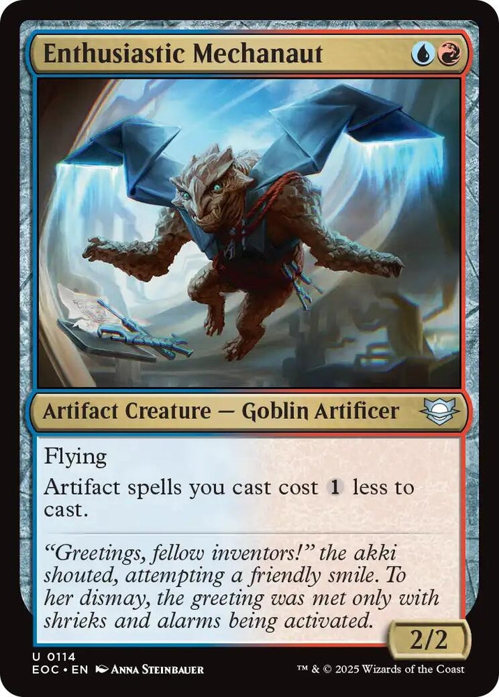 Image for Enthusiastic Mechanaut (114) [Commander: Edge of Eternities] - Magic: The Gathering