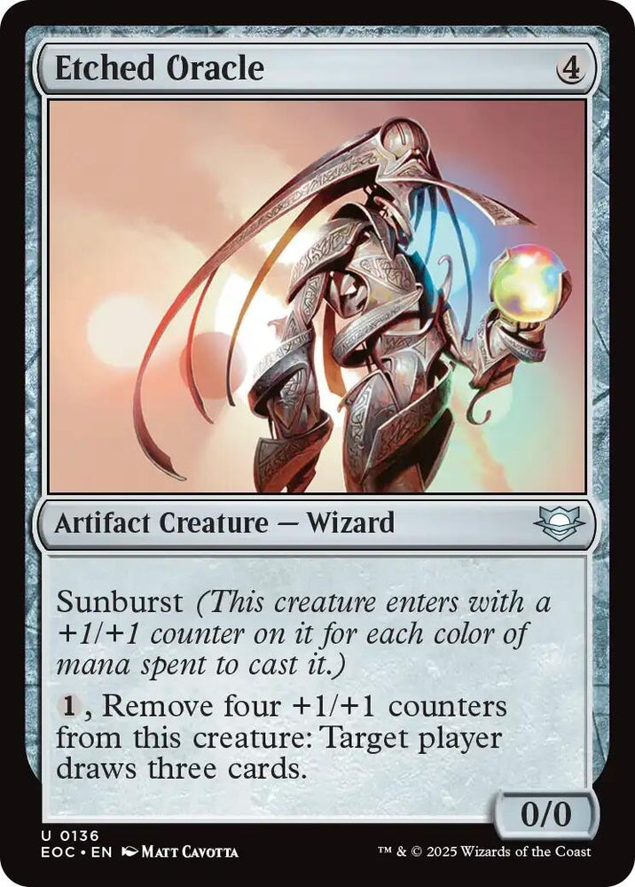 Image for Etched Oracle (136) [Commander: Edge of Eternities] - Magic: The Gathering