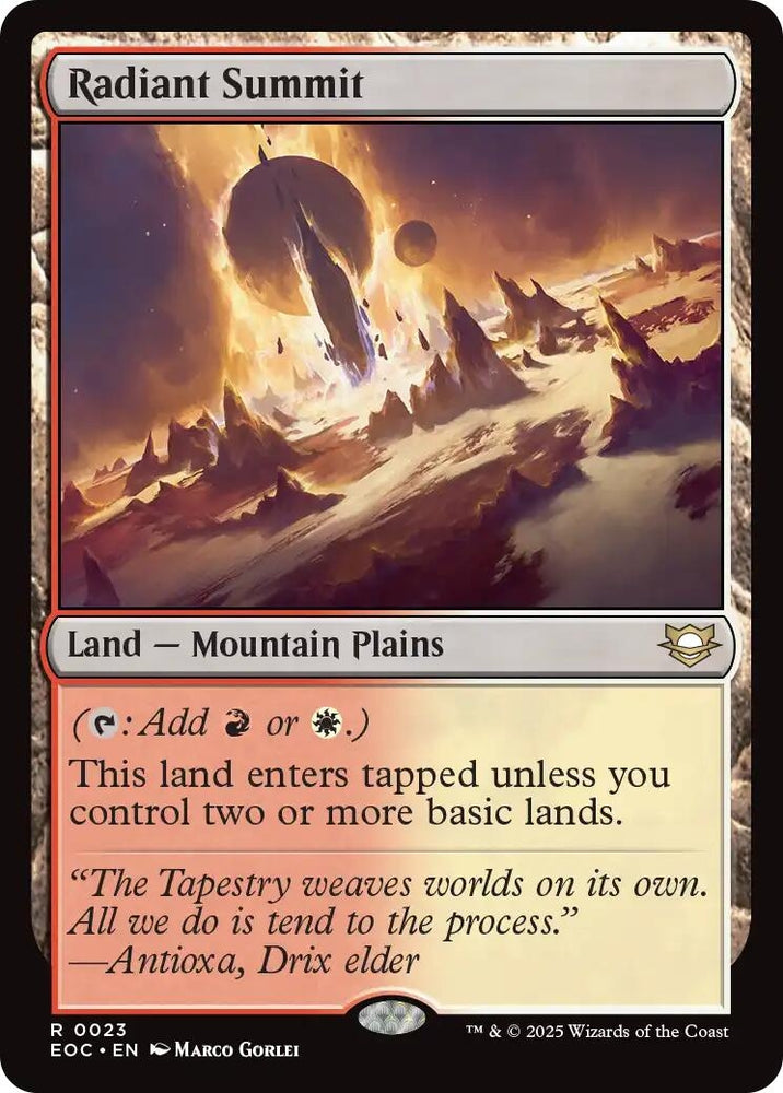 Image for Radiant Summit (23) [Commander: Edge of Eternities] - Magic: The Gathering