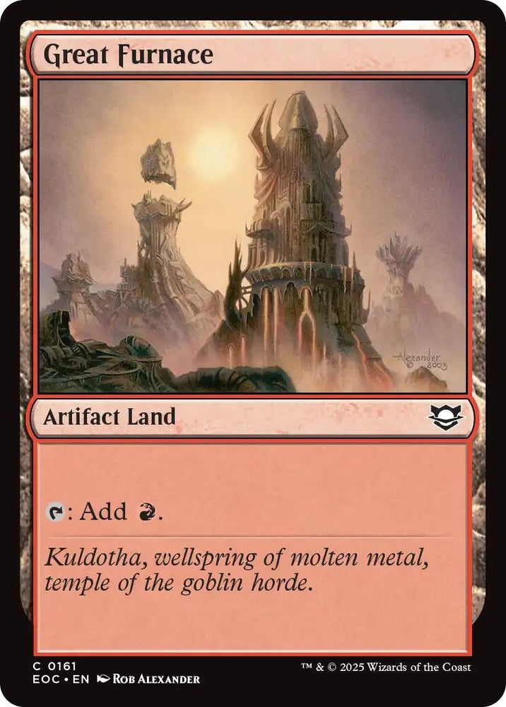 Image for Great Furnace (161) [Commander: Edge of Eternities] - Magic: The Gathering