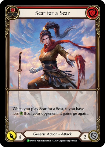 Scar for a Scar [FAB015] (Promo) 1st Edition Rainbow Foil