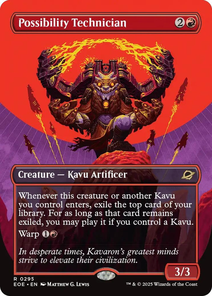 Image for Possibility Technician (Borderless) (295) [Edge of Eternities] - Magic: The Gathering