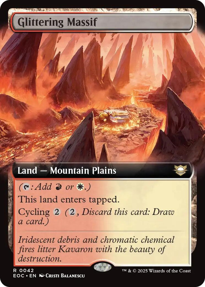 Image for Glittering Massif (Extended Art) (42) [Commander: Edge of Eternities] - Magic: The Gathering