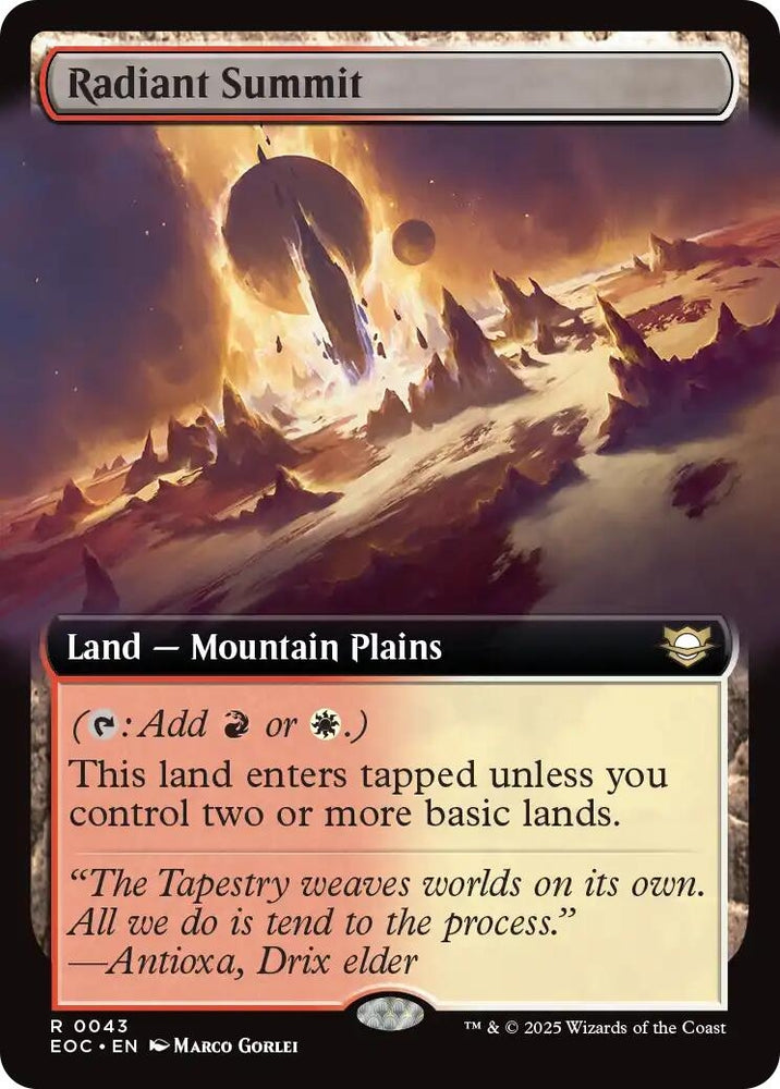Image for Radiant Summit (Extended Art) (43) [Commander: Edge of Eternities] - Magic: The Gathering