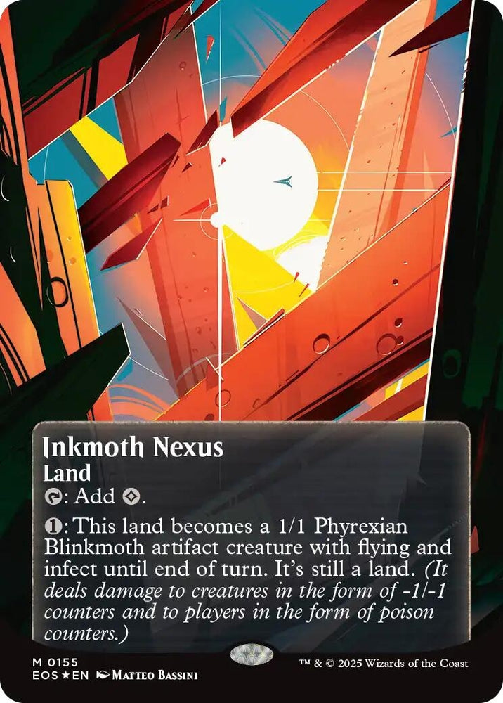 Image for Inkmoth Nexus (0155) (Borderless) (Galaxy Foil) (155) [Edge of Eternities: Stellar Sights] - Magic: The Gathering