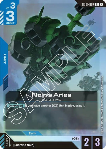 Image for Noin's Aries (GD01-007) [Newtype Rising] - Gundam Card Game