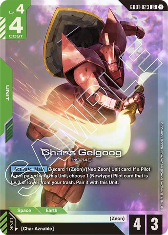 Image for Char's Gelgoog (GD01-023) [Newtype Rising] - Gundam Card Game