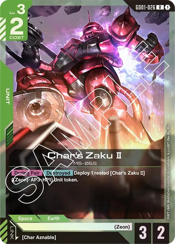Image for Char's Zaku II (GD01-026) [Newtype Rising] - Gundam Card Game