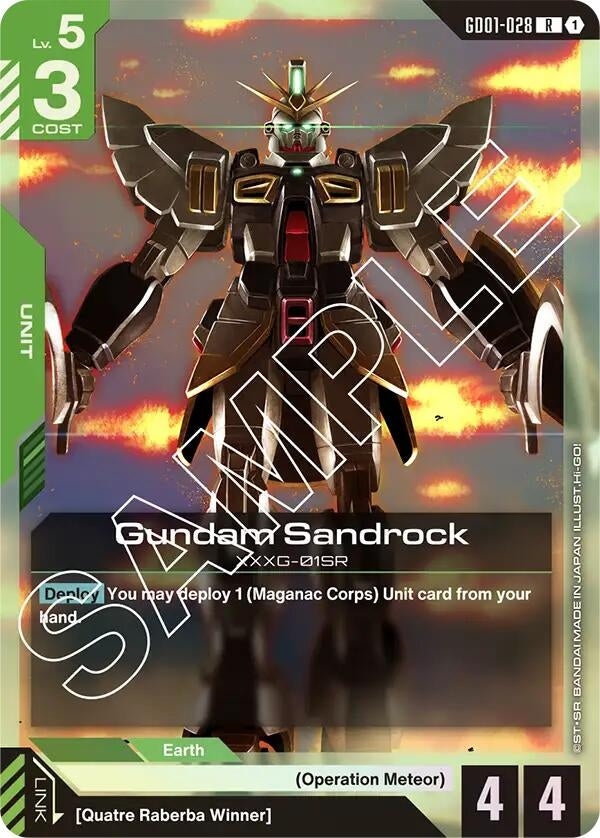 Image for Gundam Sandrock (GD01-028) [Newtype Rising] - Gundam Card Game