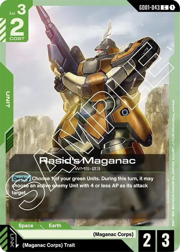 Image for Rasid's Maganac (GD01-043) [Newtype Rising] - Gundam Card Game