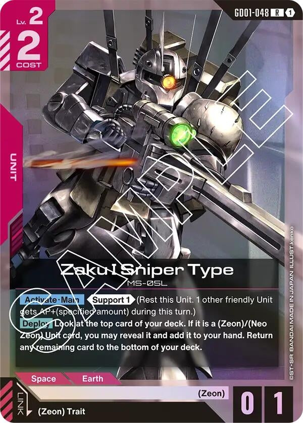 Image for Zaku I Sniper Type (GD01-048) [Newtype Rising] - Gundam Card Game