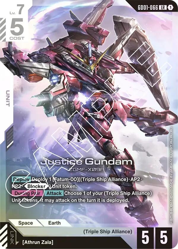 Image for Justice Gundam (GD01-066) [Newtype Rising] - Gundam Card Game