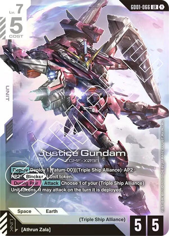 Image for Justice Gundam (GD01-066) [Newtype Rising] - Gundam Card Game