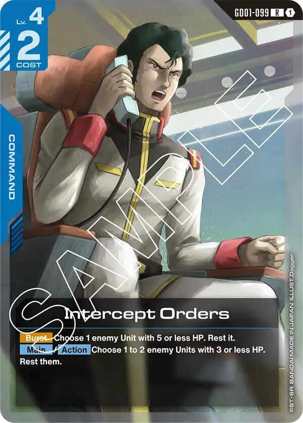 Image for Intercept Orders (GD01-099) [Newtype Rising] - Gundam Card Game