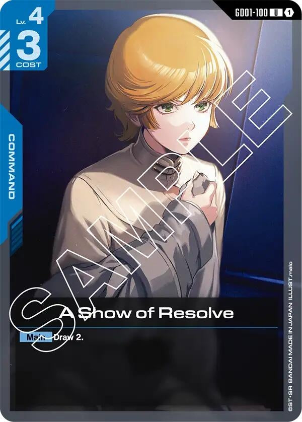 Image for A Show of Resolve (GD01-100) [Newtype Rising] - Gundam Card Game