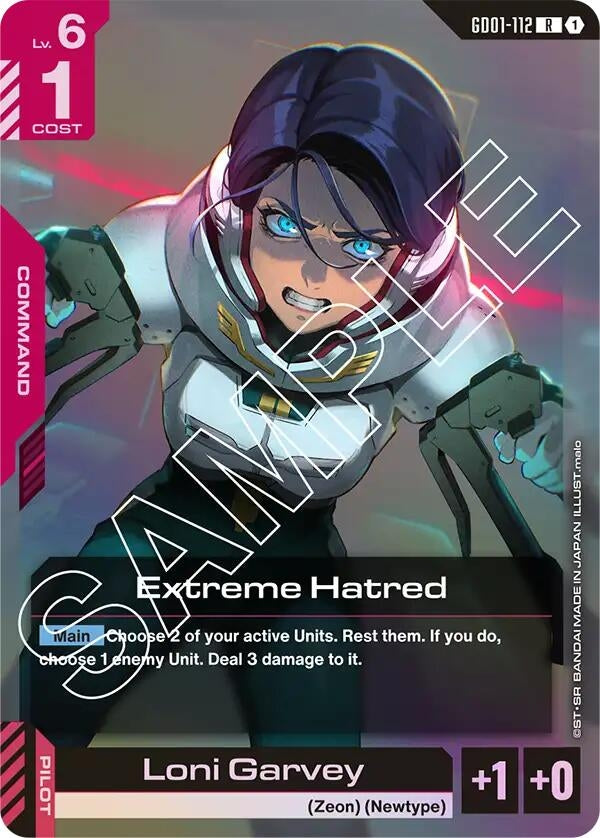 Image for Extreme Hatred (GD01-112) [Newtype Rising] - Gundam Card Game