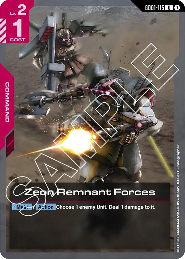 Image for Zeon Remnant Forces (GD01-115) [Newtype Rising] - Gundam Card Game