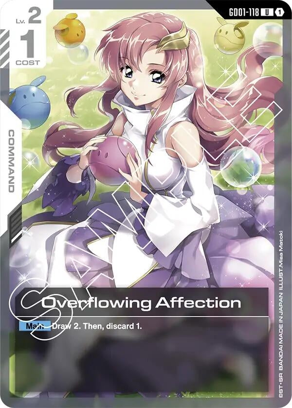 Image for Overflowing Affection (GD01-118) [Newtype Rising] - Gundam Card Game