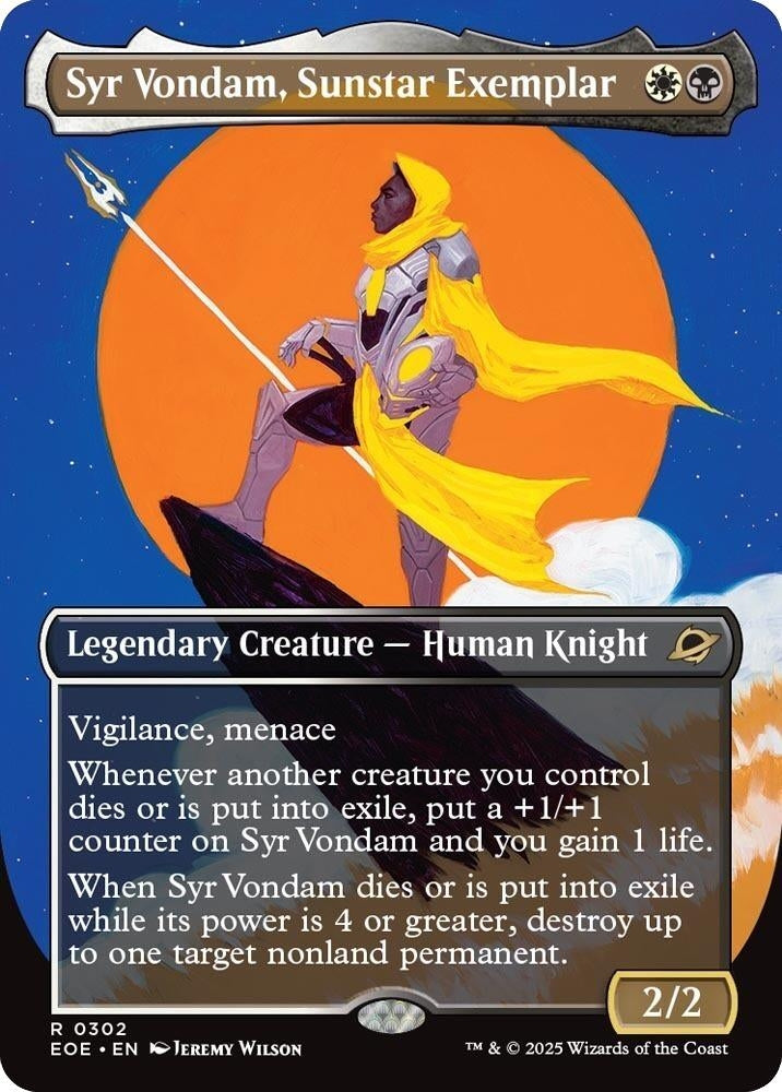 Image for Syr Vondam, Sunstar Exemplar (Borderless) (302) [Edge of Eternities] - Magic: The Gathering
