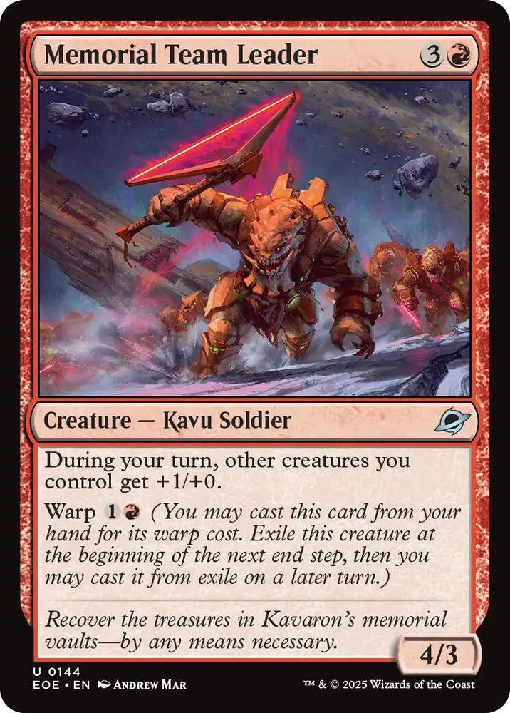 Image for Memorial Team Leader (144) [Edge of Eternities] - Magic: The Gathering