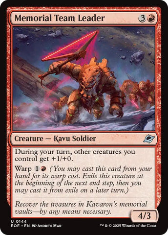 Image for Memorial Team Leader (144) [Edge of Eternities] - Magic: The Gathering