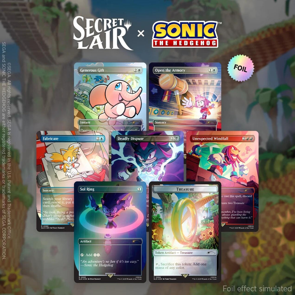 Image for Secret Lair x Sonic the Hedgehog Superdrop: Chasing Adventure (Rainbow Foil) - Magic: The Gathering