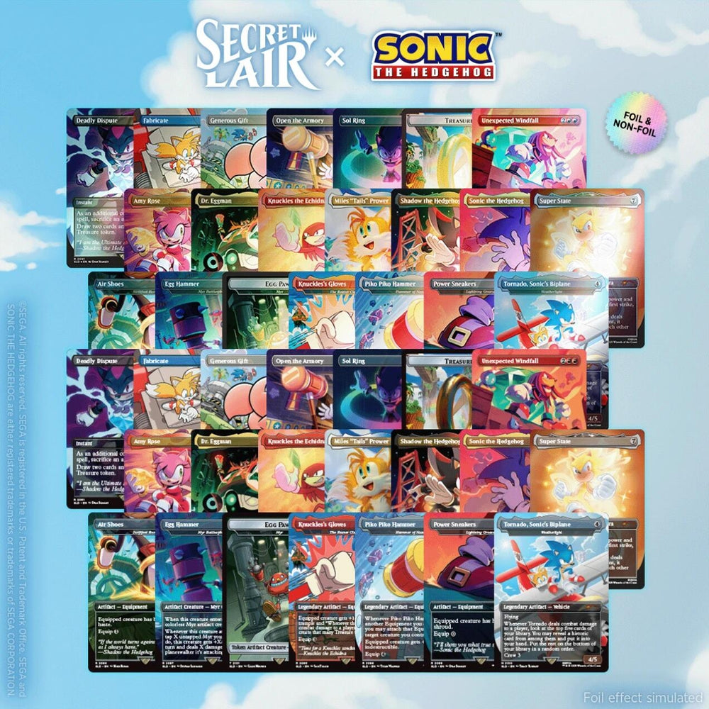 Image for Secret Lair x Sonic the Hedgehog Superdrop: Sonic 100% Complete Bundle - Magic: The Gathering